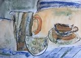 Jug bowel and cup 2 by judith cockram, Painting, Mixed Media